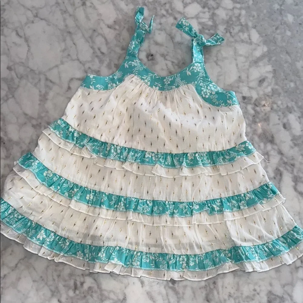 PEEK FLORAL RUFFLE DRESS 2Y